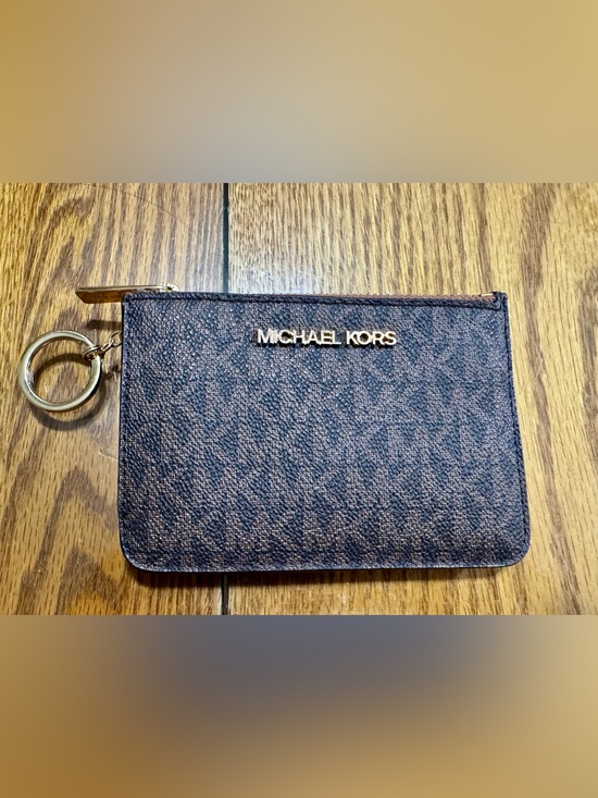 Michael Kors Handbags - Michael Kors  Logo Zip Card Pouch with Keyring NWOT
